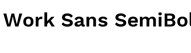 Work Sans SemiBold font preview