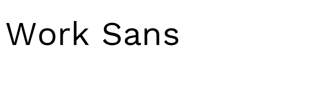 Work Sans font preview