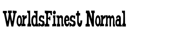 WorldsFinest Normal font preview