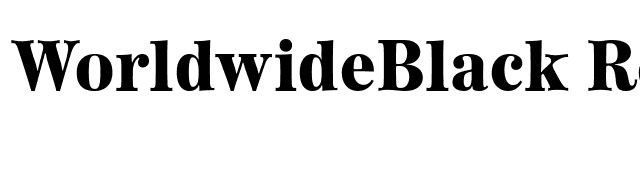 WorldwideBlack Regular font preview
