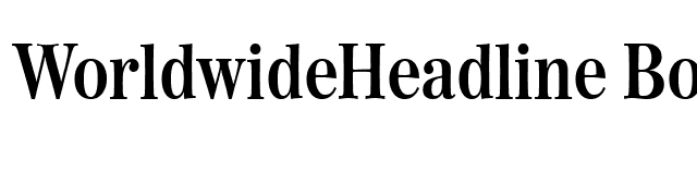 WorldwideHeadline Bold font preview
