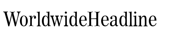 WorldwideHeadline font preview