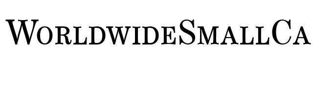 WorldwideSmallCaps font preview