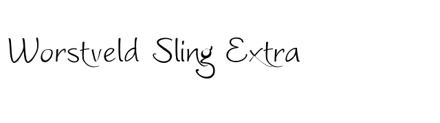 Worstveld Sling Extra font preview