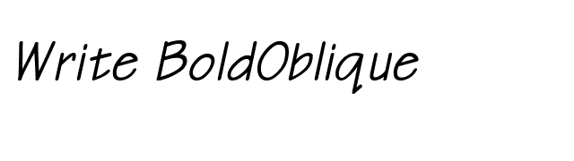 write-boldoblique font preview
