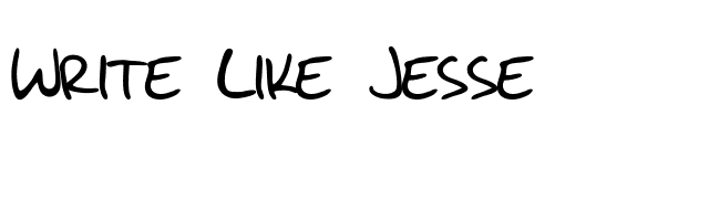 Write Like Jesse font preview