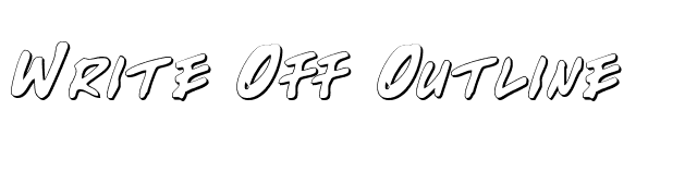 Write Off Outline font preview