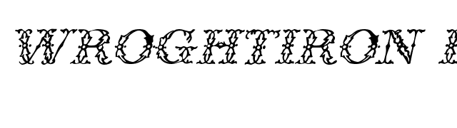wroghtiron-italic font preview