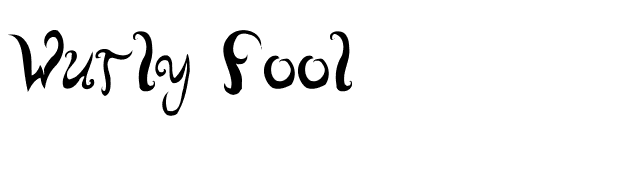 wurly-fool font preview