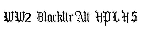 WW2 BlackltrAlt HPLHS font preview