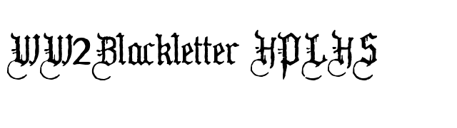 ww2blackletter-hplhs font preview
