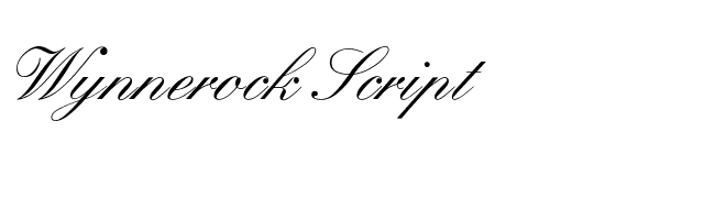 Wynnerock Script font preview