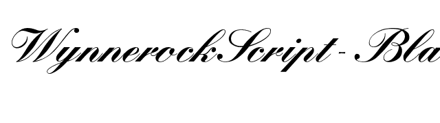 wynnerockscript-black font preview