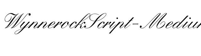 WynnerockScript-Medium font preview