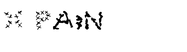 X Pain font preview
