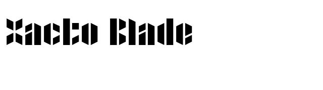 Xacto Blade font preview