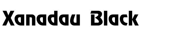 Xanadau Black font preview