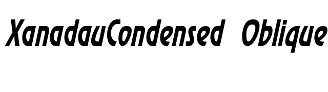 XanadauCondensed Oblique font preview