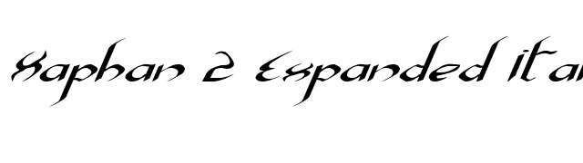 xaphan-2-expanded-italic font preview