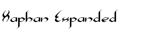 xaphan-expanded font preview