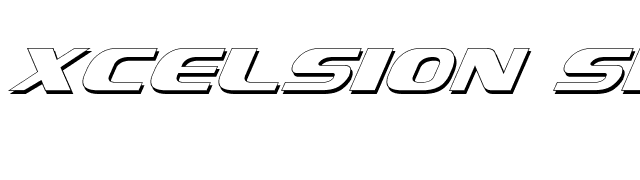 Xcelsion Shadow Italic font preview