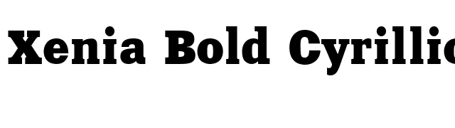Xenia Bold Cyrillic font preview