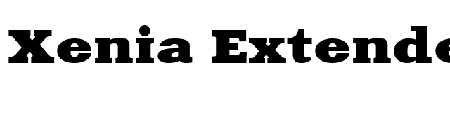 Xenia Extended Bold Cyrillic font preview
