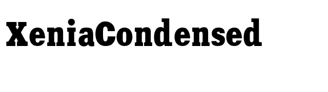 XeniaCondensed font preview