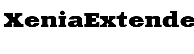 XeniaExtended-Bold font preview