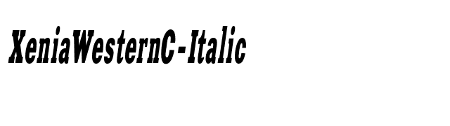 XeniaWesternC-Italic font preview