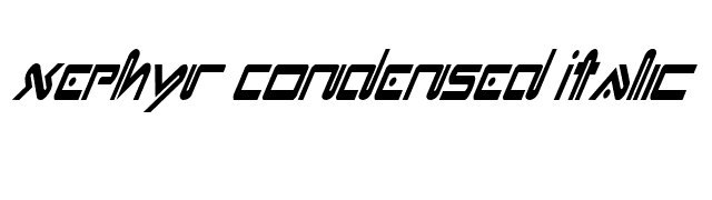 xephyr-condensed-italic font preview