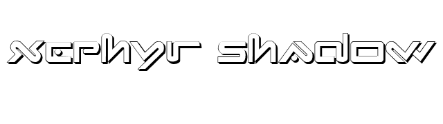 xephyr-shadow font preview