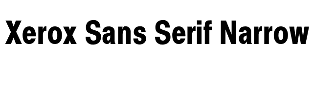 Xerox Sans Serif Narrow Bold font preview