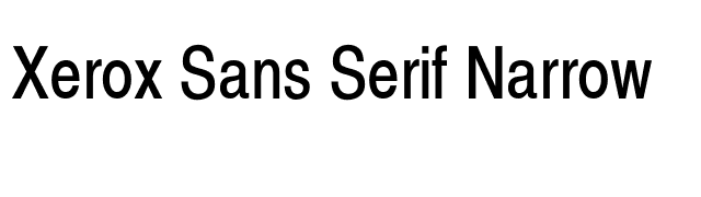 Xerox Sans Serif Narrow font preview
