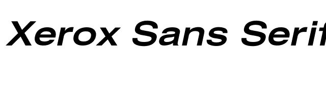 Xerox Sans Serif Wide Bold Oblique font preview
