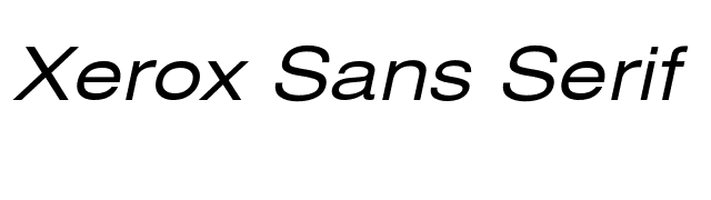 Xerox Sans Serif Wide Oblique font preview