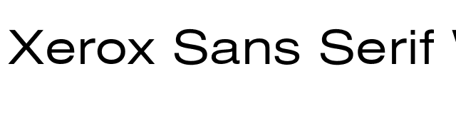 Xerox Sans Serif Wide font preview