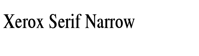 Xerox Serif Narrow font preview