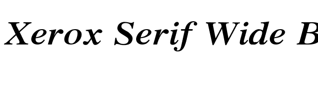 Xerox Serif Wide Bold Italic font preview