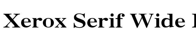 Xerox Serif Wide Bold font preview