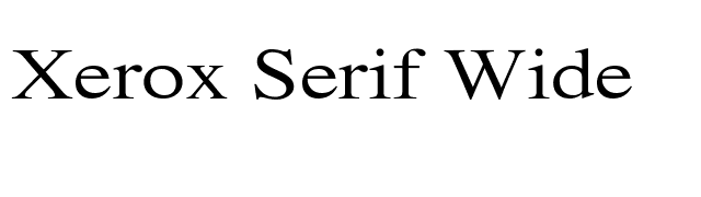 Xerox Serif Wide font preview