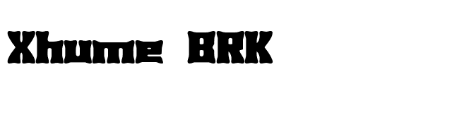 Xhume BRK font preview