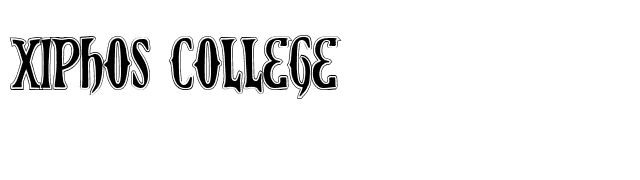 Xiphos College font preview