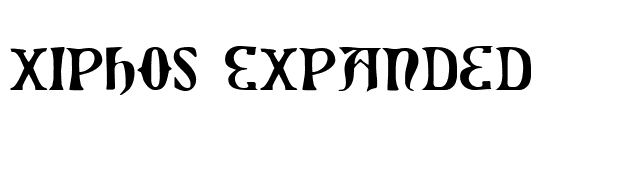 Xiphos Expanded font preview