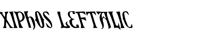 xiphos-leftalic font preview