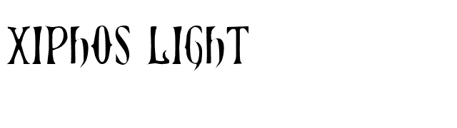 Xiphos Light font preview