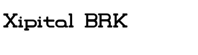Xipital BRK font preview