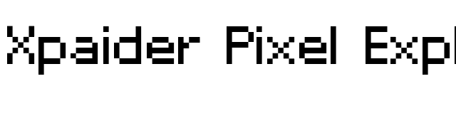 Xpaider Pixel Explosion 02 font preview