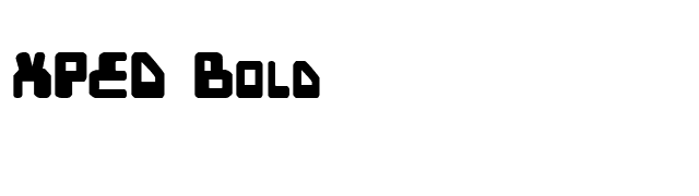 XPED Bold font preview