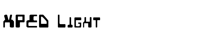 XPED Light font preview